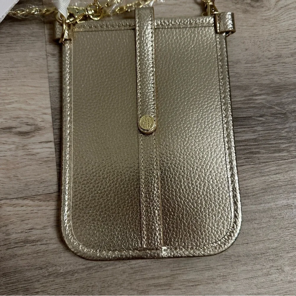 NWT Lilly Pulitzer Gold Crossbody Phone Bag Crossbody Phone Wallet SKU 019113